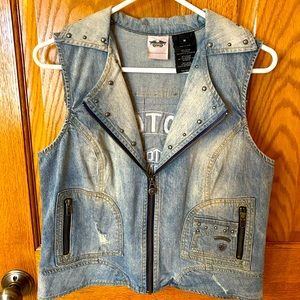 Harley Davidson denim vest